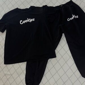 Cookies T-shirt Joggers set XL Black